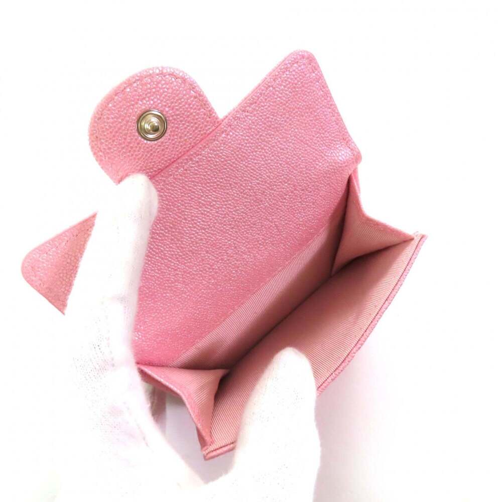 CHANEL Pink Caviar Leather Logo Wallet - Picture 7 of 12
